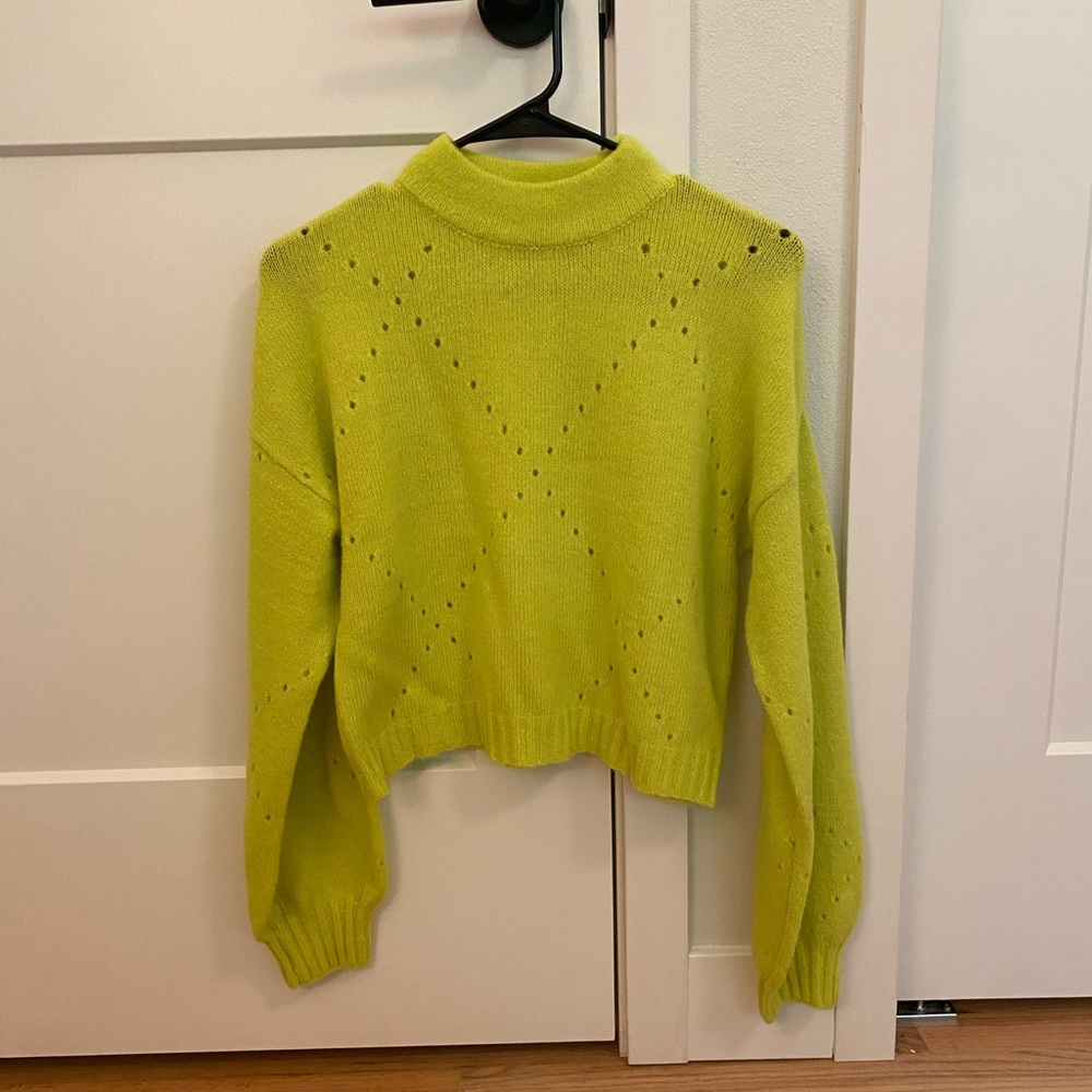 Lulus Neon Crop Sweater